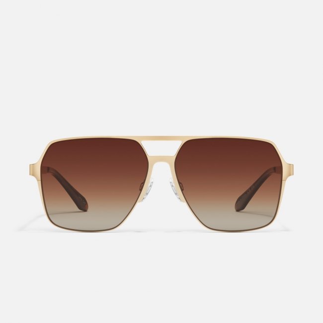 Quay Backstage Pass - Gold / Brown Polarized