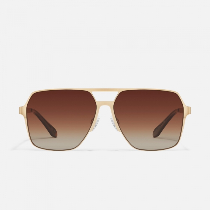 Quay Backstage Pass - Gold / Brown Polarized