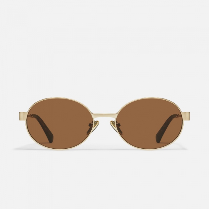 Quay Anyways - Brushed Gold / Brown