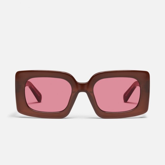 Quay Talk Show - Dark Brown / Magenta