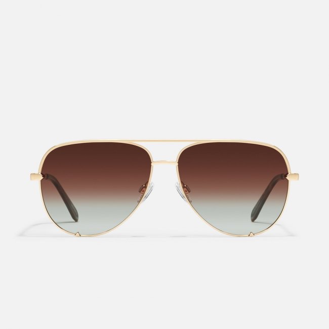 Quay High Key - Gold / Brown Fade Polarized
