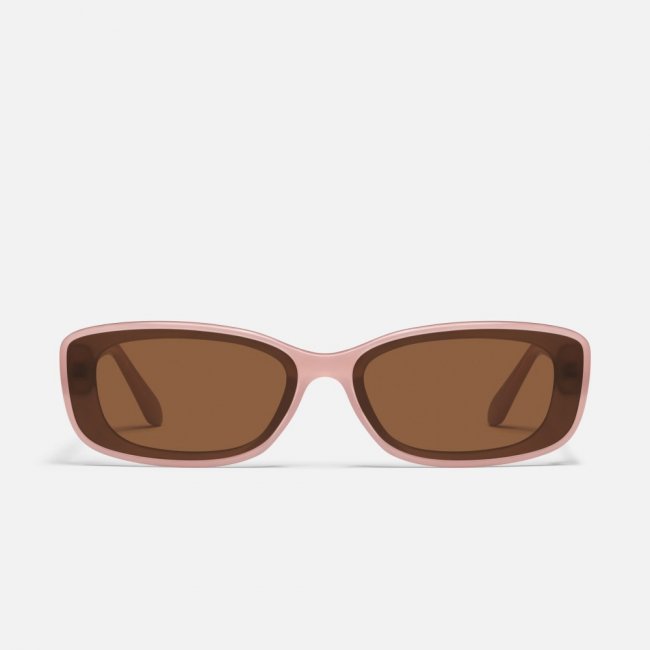 Quay Vibe Check - Pale Pink / Brown