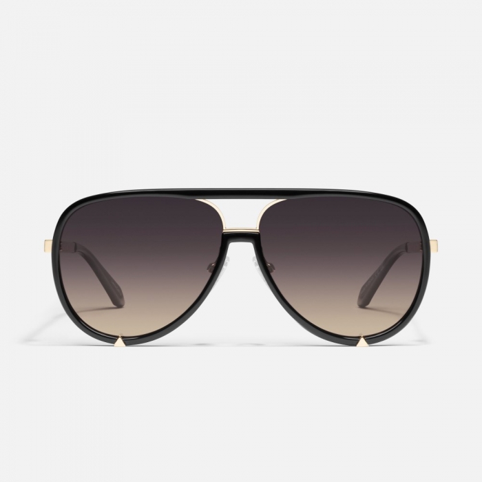 Quay High Profile - Black Gold / Smoke Taupe Polarized
