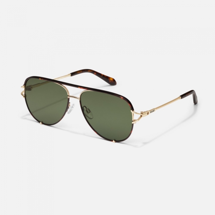 Quay High Key Twist - Dark Tort / Green