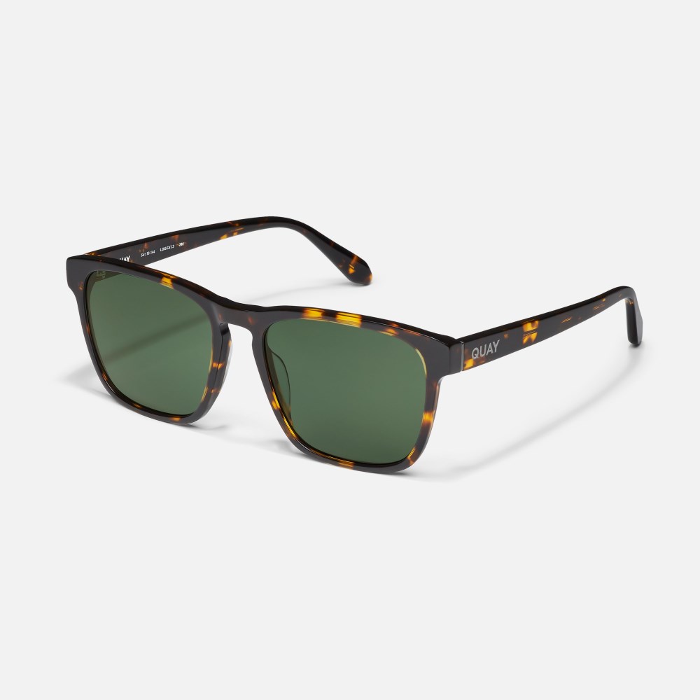 Quay Unplugged - Tortoise Yellow / Green Polarized