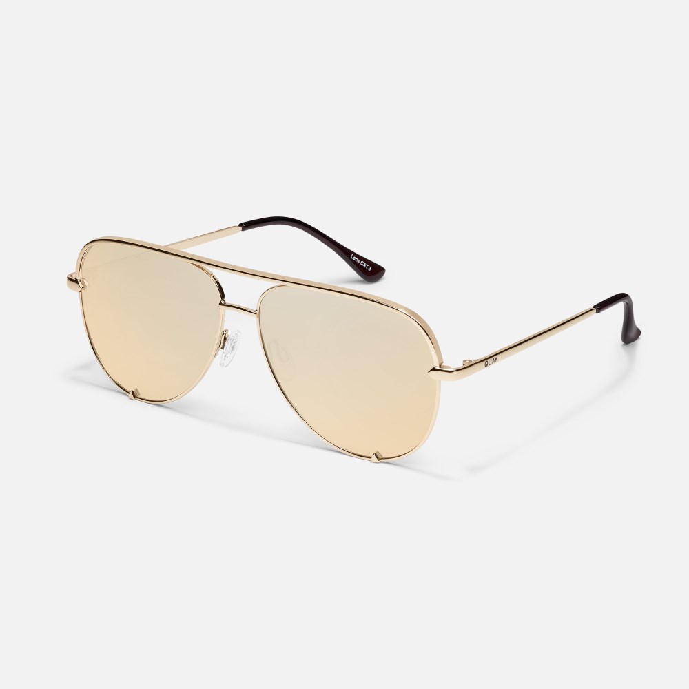 Quay High Key - Gold / Gold Polarized