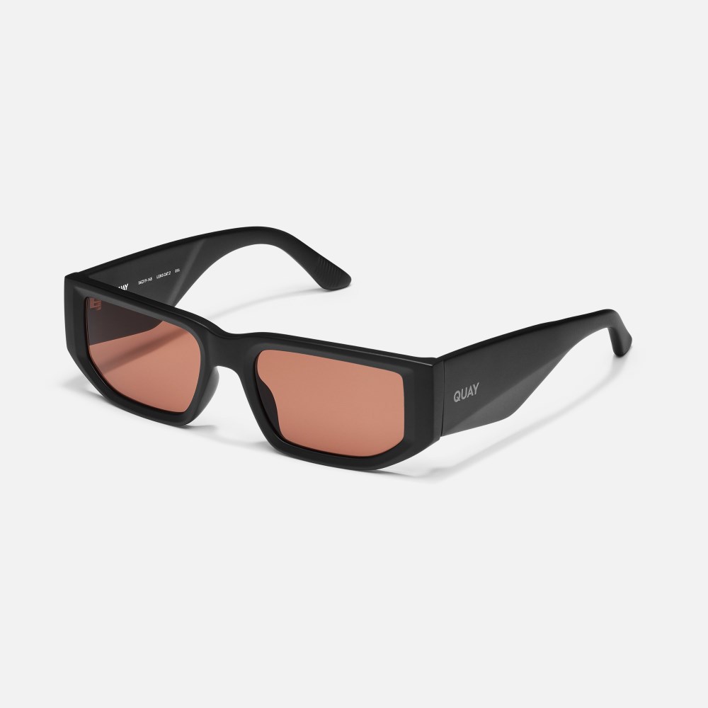 Quay Good Time - Matte Black / Dark Apricot