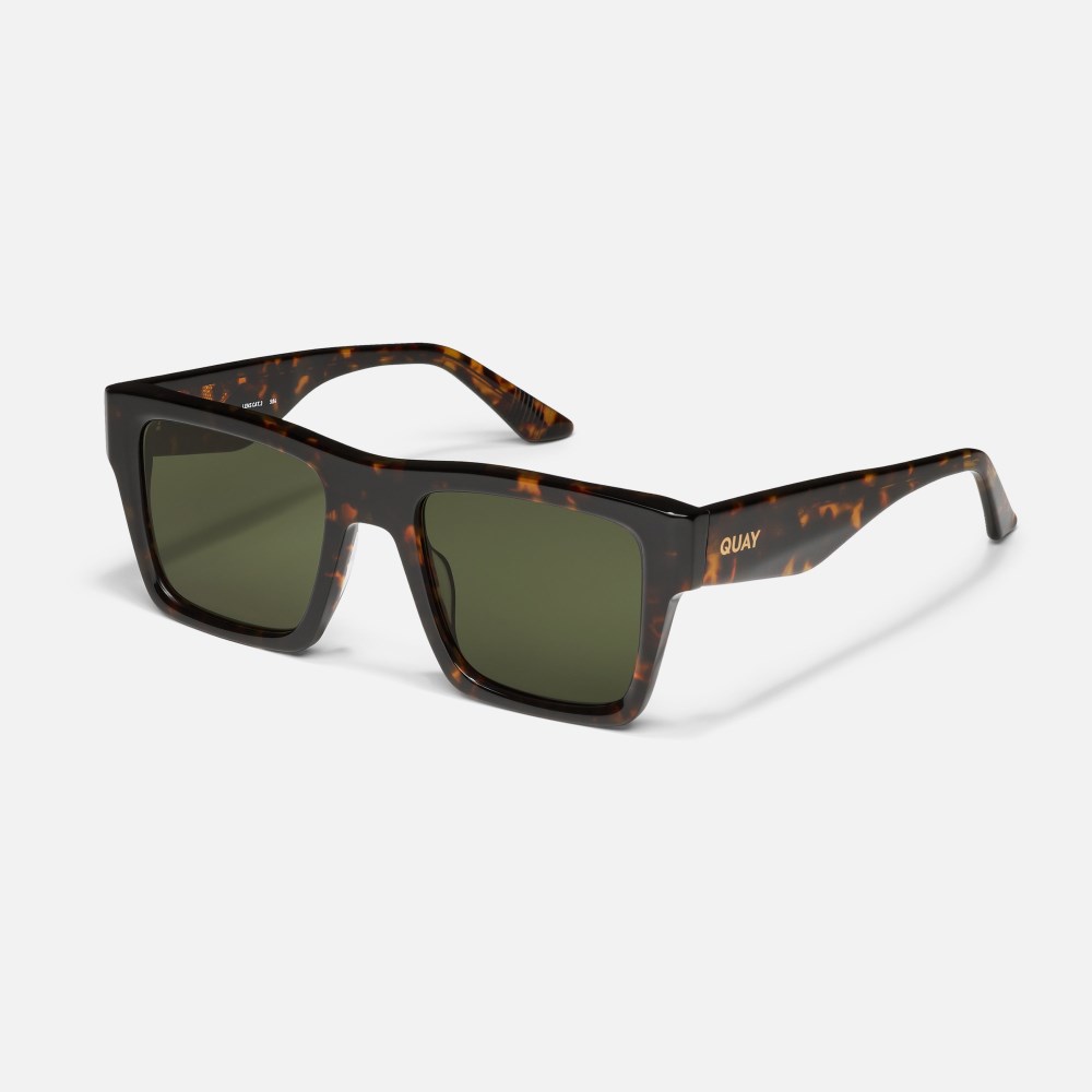 Quay Fast Lane - Dark Tortoise / Green