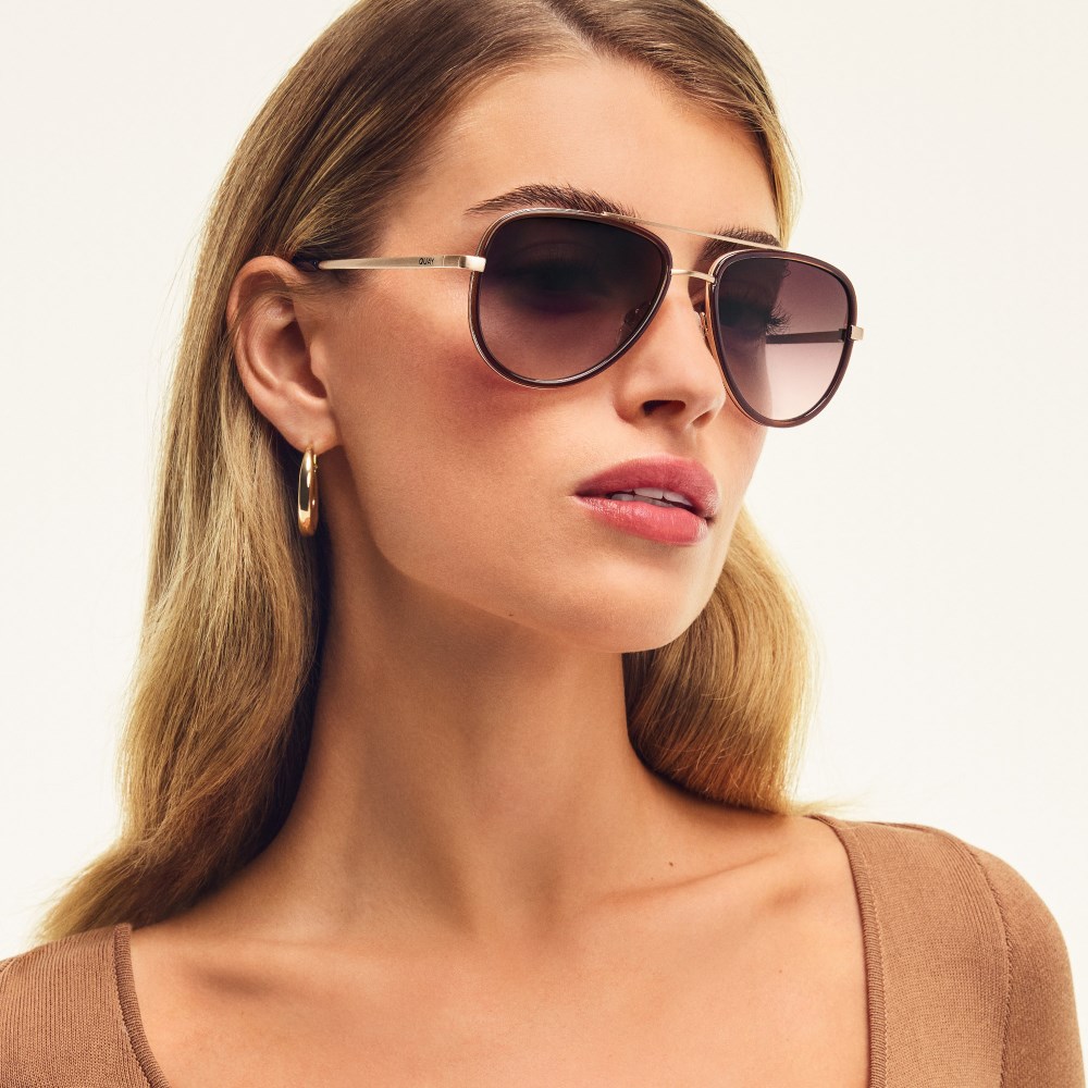 Quay All In - Dark Brown / Brown Rose