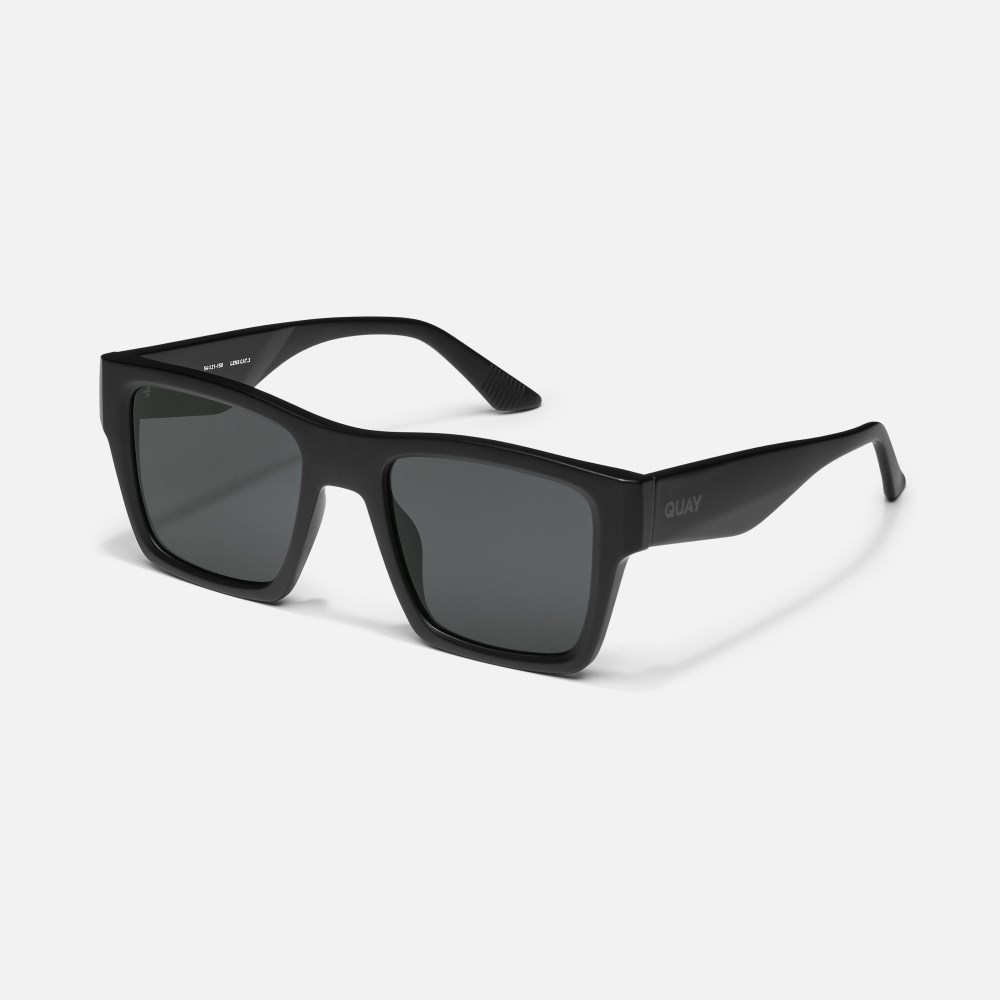 Quay Fast Lane - Matte Black / Smoke Polarized