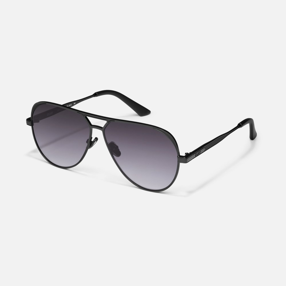 Quay Open Tab - Black / Smoke