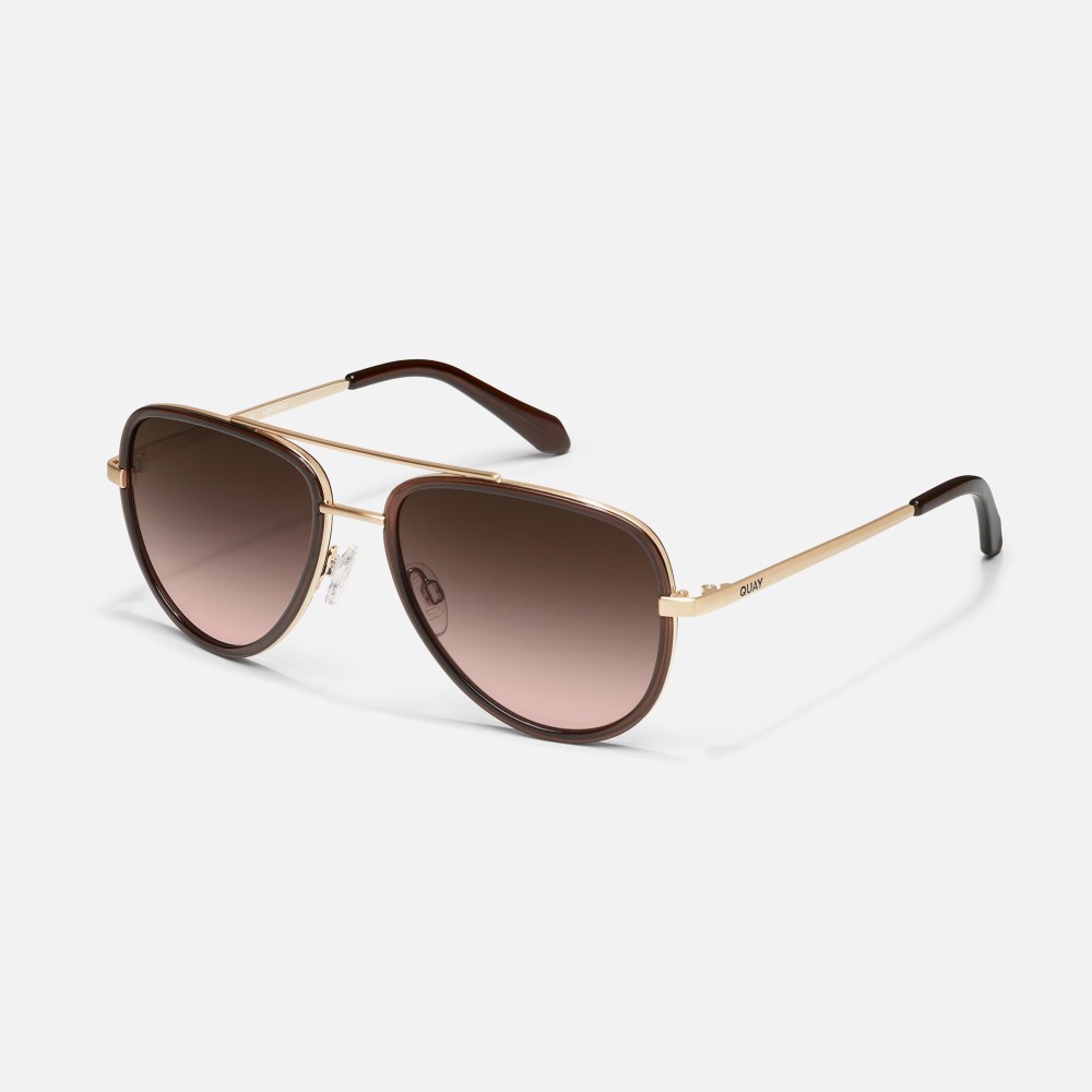 Quay All In - Dark Brown / Brown Rose