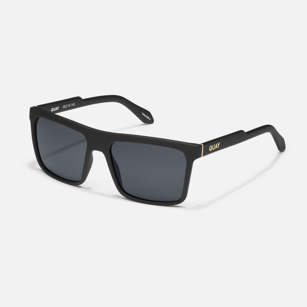 Quay Let It Run - Matte Black / Smoke Polarized