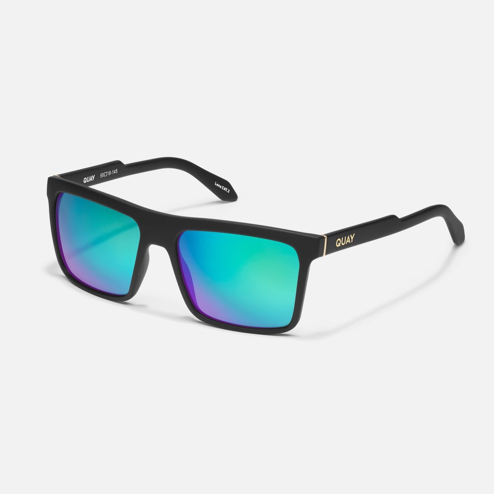 Quay Let It Run - Matte Black / Navy Polarized