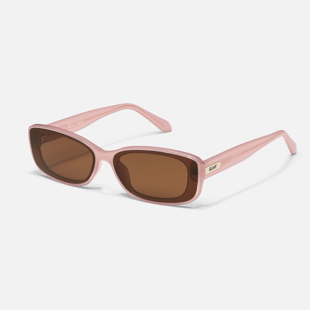 Quay Vibe Check - Pale Pink / Brown