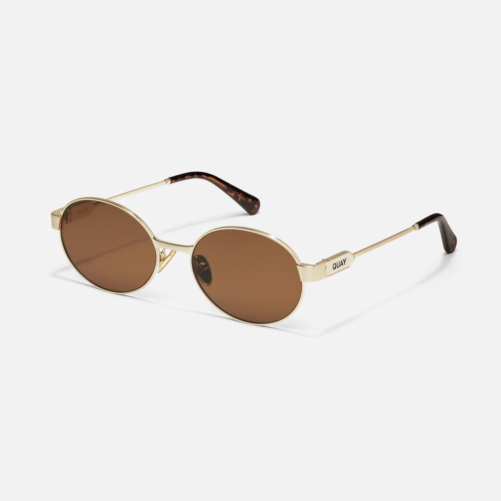Quay Anyways - Brushed Gold / Brown