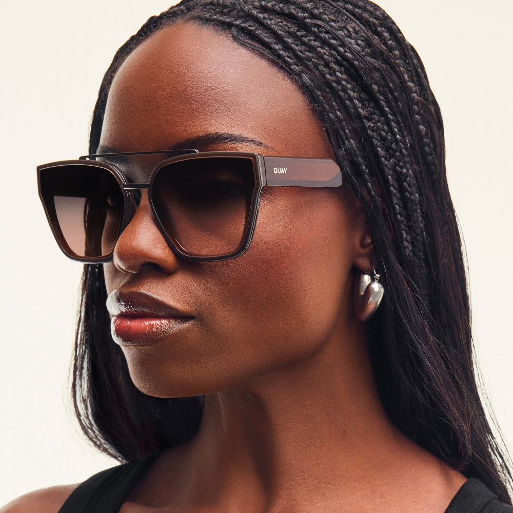 Quay Sweet Talker - Dark Brown / Brown Rose