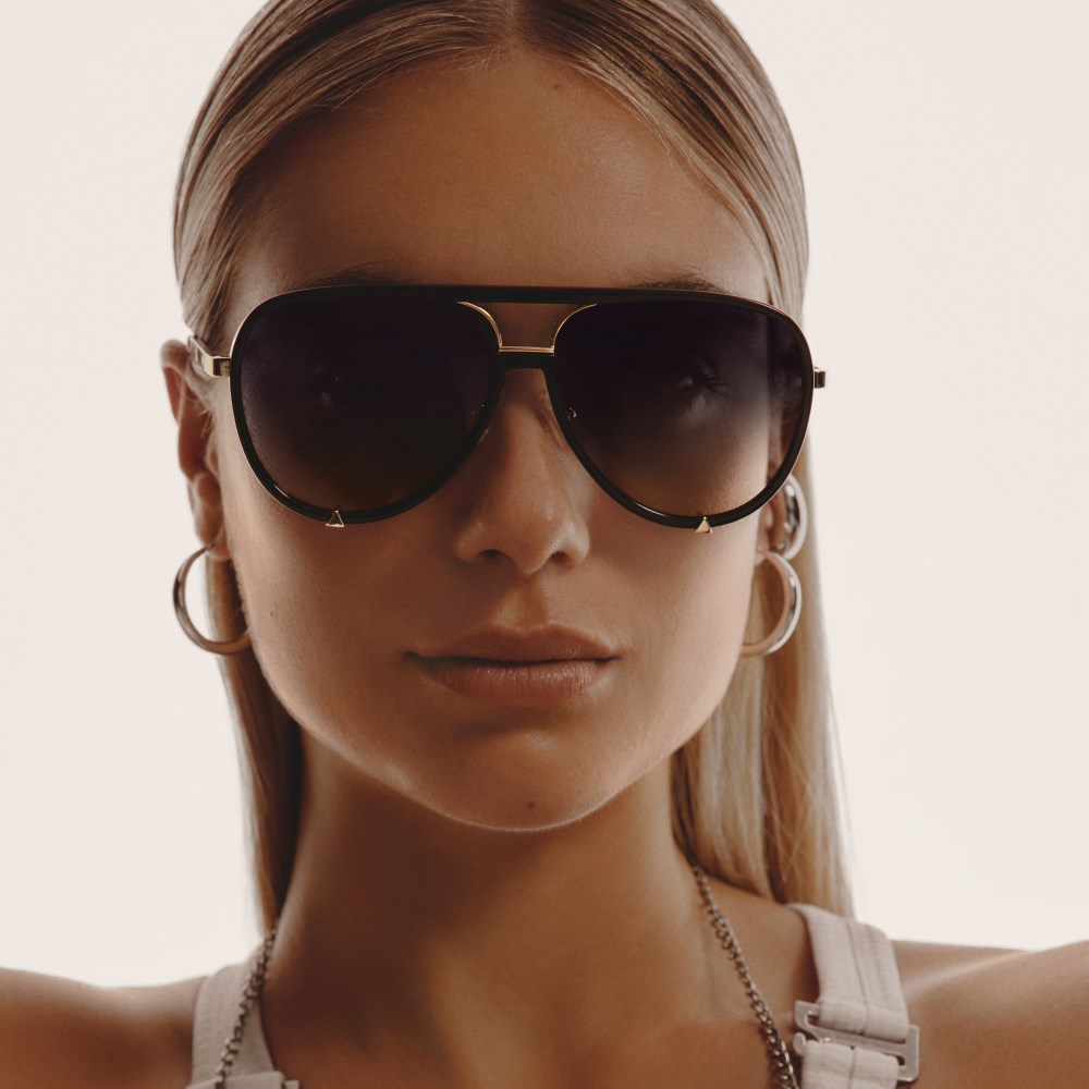 Quay High Profile - Black Gold / Smoke Taupe Polarized