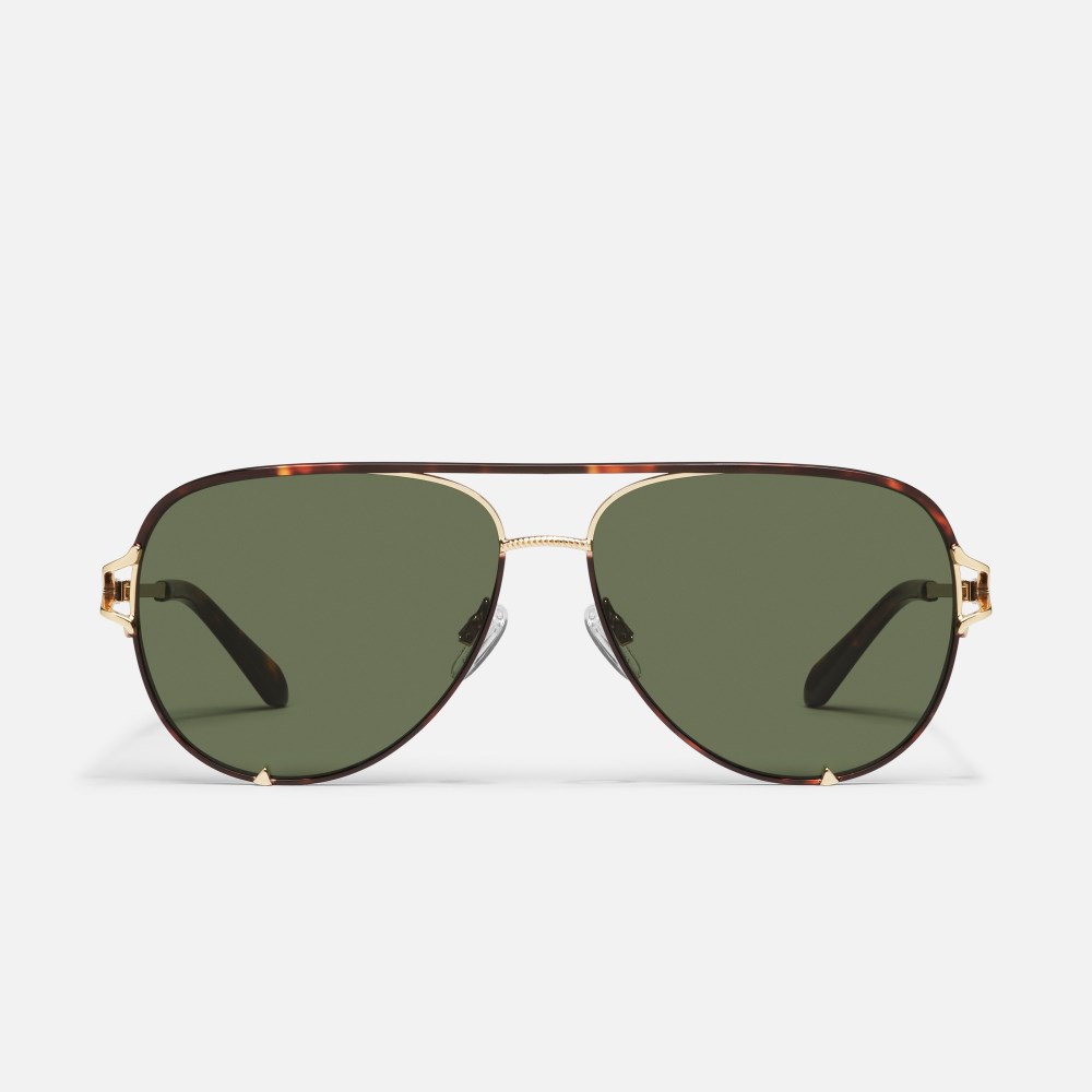 Quay High Key Twist - Dark Tort / Green